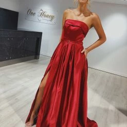 Honey Couture EVIE Strapless Made To Order Formal Gown