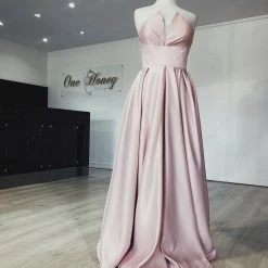 Honey Couture Made To Your Measurements NEW ARRIVALS Honey Couture LAYLAH V Front Bustier A Line Made To Order Formal Dress