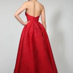 Tina Holly Couture Made To Order NEW ARRIVALS Tina Holly Couture TA611B Red Strapless Ball Gown Formal Dress