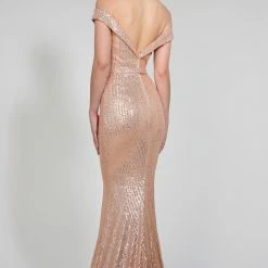 Tina Holly Couture Made To Order NEW ARRIVALS Tina Holly Couture TA822 Rose Gold Sequin Mermaid Formal Dress