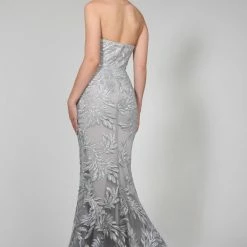 Tina Holly Couture Made To Order Tina Holly Couture TA107 Silver Sequin & Mesh Strapless Mermaid Formal Dress NEW ARRIVALS