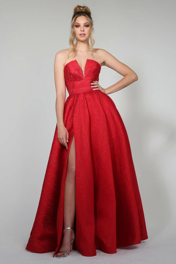 Tina Holly Couture Made To Order NEW ARRIVALS Tina Holly Couture TA611B Red Strapless Ball Gown Formal Dress 3 Tina Holly Couture Made To Order NEW ARRIVALS Tina Holly Couture TA611B Red Strapless Ball Gown Formal Dress