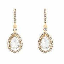 Honey Couture Jewellery ACCESSORIES Honey Couture Gold & Silver Teardrop Bridal Earrings