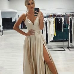 Honey Couture RACHRAY Bustier Pockets Formal Gown