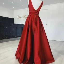 Honey Couture Made To Your Measurements NEW ARRIVALS Honey Couture BRIHANNE Beaded Waist Full Skirt Formal Gown