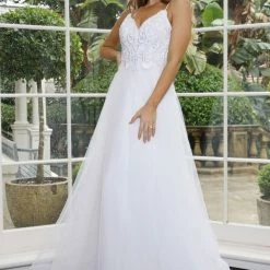 Tina Holly Couture Made To Order Tinaholy Couture Designer BA09A White 3D Lace & Tulle Wedding Formal Dress