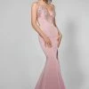 Tina Holly Couture Made To Order Tina Holly Couture Designer BA111 Pink Satin Mermaid Formal Dress NEW ARRIVALS