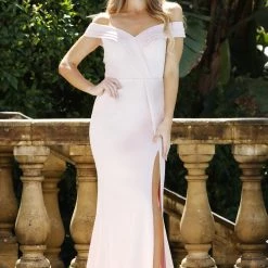 Tina Holly Couture Made To Order Tina Holly Couture Designer BA155 Tearose French Satin Off Shoulder Gown