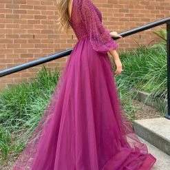 Tina Holly Couture Made To Order Tina Holly Couture BA204 Plum Beaded Pearls & Lace Long Sleeve Formal Dress NEW ARRIVALS 8 Tina Holly Couture Made To Order Tina Holly Couture BA204 Plum Beaded Pearls & Lace Long Sleeve Formal Dress NEW ARRIVALS