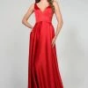 Tina Holly Couture Made To Order Tina Holly Couture Designer BA269 Red Satin Formal Dress