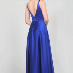 Tina Holly Couture Made To Order NEW ARRIVALS Tina Holly Couture Designer BA269 Royal Blue Satin Formal Dress