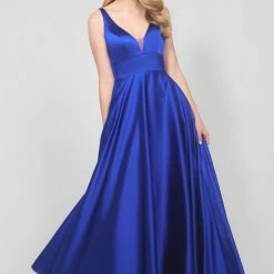 Tina Holly Couture Made To Order NEW ARRIVALS Tina Holly Couture Designer BA269 Royal Blue Satin Formal Dress