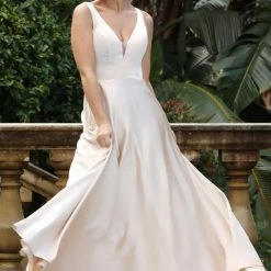 Tina Holly Couture Made To Order Tina Holly Couture Designer BA269 Champagne Satin Formal Dress NEW ARRIVALS