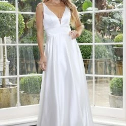Tina Holly Couture Made To Order NEW ARRIVALS Tina Holly Couture Designer BA269 White Satin Formal Dress