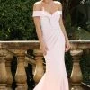 Tina Holly Couture Made To Order Tina Holly Couture BA306 Tearose French Satin Off Shoulder Mermaid Dress NEW ARRIVALS