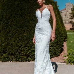Tina Holly Couture Made To Order BRIDAL COLLECTION Tina Holly Couture BB001 White Sequin Lace Back Mermaid Bridal Formal Dress 18 Tina Holly Couture Made To Order BRIDAL COLLECTION Tina Holly Couture BB001 White Sequin Lace Back Mermaid Bridal Formal Dress