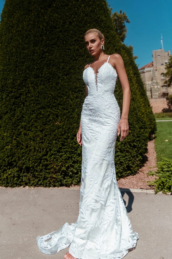 Tina Holly Couture Made To Order BRIDAL COLLECTION Tina Holly Couture BB001 White Sequin Lace Back Mermaid Bridal Formal Dress 8 Tina Holly Couture Made To Order BRIDAL COLLECTION Tina Holly Couture BB001 White Sequin Lace Back Mermaid Bridal Formal Dress