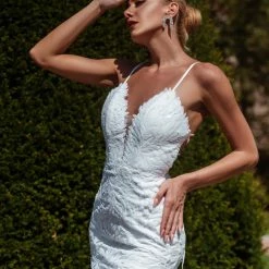 Tina Holly Couture Made To Order BRIDAL COLLECTION Tina Holly Couture BB001 White Sequin Lace Back Mermaid Bridal Formal Dress 15 Tina Holly Couture Made To Order BRIDAL COLLECTION Tina Holly Couture BB001 White Sequin Lace Back Mermaid Bridal Formal Dress