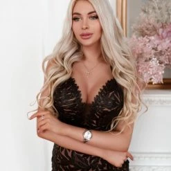 Tina Holly Couture Made To Order Tina Holly Couture BB001 Black & Nude Sequin Lace Back Mermaid Formal Dress