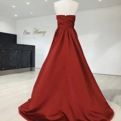 Honey Couture Made To Your Measurements NEW ARRIVALS Honey Couture VICTORIA Strapless A Line Ballgown Made To Order Formal Dress