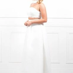 Honey Couture Made To Your Measurements Honey Couture DELILAH Two Piece Top & Ballgown Skirt Formal Set