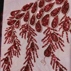 Honey Couture EDEN Blush Crystal Beaded Tulle Formal Gown 32 Honey Couture EDEN Blush Crystal Beaded Tulle Formal Gown