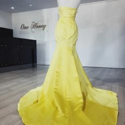 Honey Couture Made To Your Measurements Honey Couture DAISY Strapless Mermaid Train Formal Dress NEW ARRIVALS