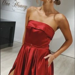 Honey Couture EVIE Strapless Made To Order Formal Gown