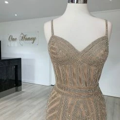 Honey Couture DIAMONDS Gold Sequin Mini Dress NEW ARRIVALS