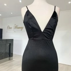 NEW ARRIVALS Honey Couture MILEE Black Low Back Mermaid Evening Gown Dress 15 NEW ARRIVALS Honey Couture MILEE Black Low Back Mermaid Evening Gown Dress