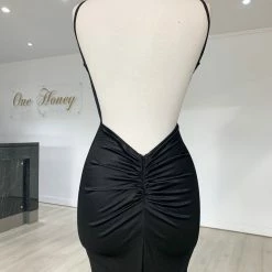 NEW ARRIVALS Honey Couture MILEE Black Low Back Mermaid Evening Gown Dress 16 NEW ARRIVALS Honey Couture MILEE Black Low Back Mermaid Evening Gown Dress