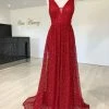 One Honey Boutique MELINA Red Blue Sequin Glitter Knit Formal Dress NEW ARRIVALS