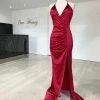 NEW ARRIVALS Honey Couture GISSELLE Berry Split Evening Gown Dress