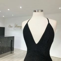 Honey Couture LUREX Black Sparkle Mermaid Evening Gown Dress NEW ARRIVALS 18 Honey Couture LUREX Black Sparkle Mermaid Evening Gown Dress NEW ARRIVALS