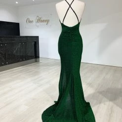 Honey Couture LUREX Emerald Green Sparkle Mermaid Evening Gown Dress NEW ARRIVALS 11 Honey Couture LUREX Emerald Green Sparkle Mermaid Evening Gown Dress NEW ARRIVALS