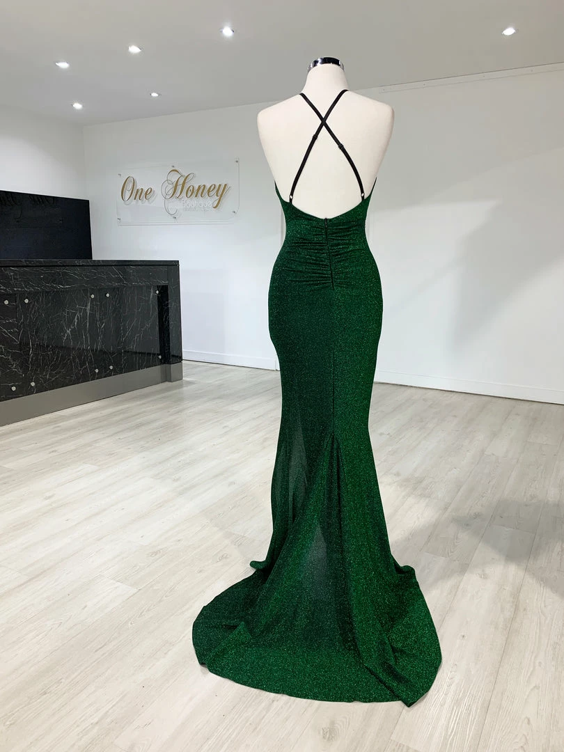 Honey Couture LUREX Emerald Green Sparkle Mermaid Evening Gown Dress NEW ARRIVALS 6 Honey Couture LUREX Emerald Green Sparkle Mermaid Evening Gown Dress NEW ARRIVALS