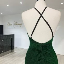 Honey Couture LUREX Emerald Green Sparkle Mermaid Evening Gown Dress NEW ARRIVALS 12 Honey Couture LUREX Emerald Green Sparkle Mermaid Evening Gown Dress NEW ARRIVALS