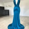 Honey Couture BLOSSUM Blue Multi Tie Evening Gown Dress NEW ARRIVALS