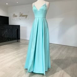 Honey Couture Made To Your Measurements Honey Couture LANEY Triangle Top W Full Skirt Formal Dress NEW ARRIVALS