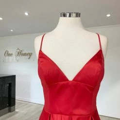 Honey Couture Made To Your Measurements Honey Couture LANEY Triangle Top W Full Skirt Formal Dress NEW ARRIVALS