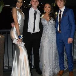 NEW ARRIVALS Honey Couture MILEE White Low Back Mermaid Evening Gown Dress W No Leg Split