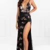 One Honey Boutique Honey Couture HIVE Black & Rose Gold Sequin Formal Gown