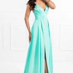 Honey Couture Made To Your Measurements Honey Couture LANEY Triangle Top W Full Skirt Formal Dress NEW ARRIVALS