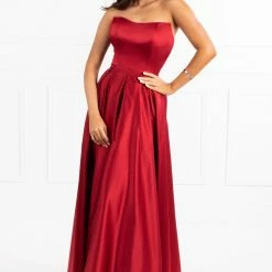 Honey Couture Made To Your Measurements NEW ARRIVALS Honey Couture VICTORIA Strapless A Line Ballgown Made To Order Formal Dress