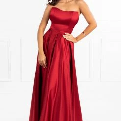 Honey Couture Made To Your Measurements NEW ARRIVALS Honey Couture VICTORIA Strapless A Line Ballgown Made To Order Formal Dress