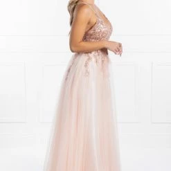 Honey Couture EDEN Blush Crystal Beaded Tulle Formal Gown 21 Honey Couture EDEN Blush Crystal Beaded Tulle Formal Gown