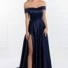 Honey Couture Made To Your Measurements Honey Couture ABIGAIL Off Shoulder Full Skirt Formal Gown