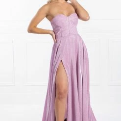 Honey Couture Made To Your Measurements Honey Couture FLORENCE Strapless Bustier Shimmer Made To Order Formal Gown NEW ARRIVALS