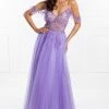 Honey Couture Made To Your Measurements Honey Couture LOLA Purple Crystal Tulle Skirt Formal Dress NEW ARRIVALS