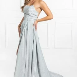 Honey Couture Made To Your Measurements Honey Couture PAM Strapless Bustier Corset Lace Up Back Formal Dress NEW ARRIVALS